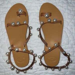 Leather Sandals - Hand Made in Greece. NEVER WORN!